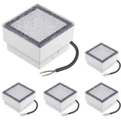 ledscom.de 5 peças Recarregável de piso de paralelepípedos LED CUS para exteriores, IP67, angular, 10 x 10 cm, branco quente ledscom.de 5 peças Recarregável de piso de paralelepípedos LED CUS para exteriores, IP67, angular, 10 x 10 cm, branco quente