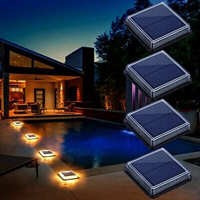 Lacasa Luzes Solares de Jardim, Candeeiro Solar Exterior IP68 Impermeável Auto ON/OFF Luz Solar de Chão para Degrau Garagem Caminho Pátio Deck Entrada Via Rua Vedação Branco Quente Quadrado Pack Lacasa Luzes Solares de Jardim, Candeeiro Solar Exterior IP68 Impermeável Auto ON/OFF Luz Solar de Chão para Degrau Garagem Caminho Pátio Deck Entrada Via Rua Vedação Branco Quente Quadrado Pack