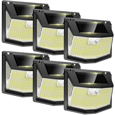 TECKNET Luz Solar Exterior, 248 LED/300° Iluminación Potente con 3 Modes Focos LED exteriores solares com sensor de movimento, IP66 luzes solares impermeáveis para jardim, garagem, pátio TECKNET Luz Solar Exterior, 248 LED/300° Iluminación Potente con 3 Modes Focos LED exteriores solares com sensor de movimento, IP66 luzes solares impermeáveis para jardim, garagem, pátio