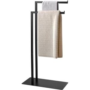 AIQII Toalheiro de pé preto sem furos para casa de banho, sala de estar e cozinha decoração e organização AIQII Toalheiro de pé preto sem furos para casa de banho, sala de estar e cozinha decoração e organização