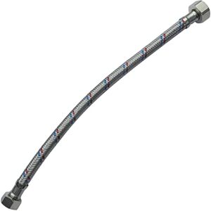 AERZETIX Mangueira de conexão flexível 300 mm 1/2" fêmea 3/8" fêmea torneira monocomando sanitária cozinha casa de banho canalização AERZETIX Mangueira de conexão flexível 300 mm 1/2" fêmea 3/8" fêmea torneira monocomando sanitária cozinha casa de banho canalização