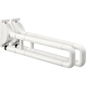 Navaris 2 x barras de apoio para idosos sanita auxiliar de pé barra de aderência para casa de banho sanitários acessíveis para pessoas com deficiência barra de suporte branca Navaris 2 x barras de apoio para idosos sanita auxiliar de pé barra de aderência para casa de banho sanitários acessíveis para pessoas com deficiência barra de suporte branca