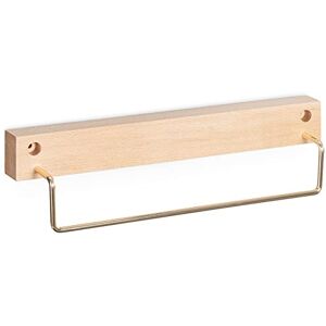 Navaris Toalheiro de barra para casa de banho cabide de metal e madeira para toalhas panos de cozinha suporte com material de montagem 8 x 30 x 5,5 cm Navaris Toalheiro de barra para casa de banho cabide de metal e madeira para toalhas panos de cozinha suporte com material de montagem 8 x 30 x 5,5 cm