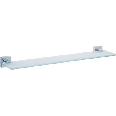 tesa Ekkro Prateleira de vidro, de metal cromado brilhante, autoadesiva, tecnologia de montagem adesiva, 50 x 600 x 120 mm tesa Ekkro Prateleira de vidro, de metal cromado brilhante, autoadesiva, tecnologia de montagem adesiva, 50 x 600 x 120 mm