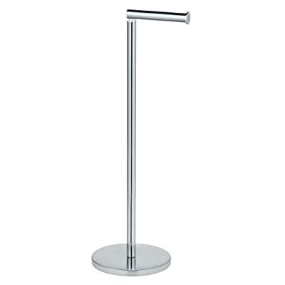 Wenko Suporte de papel higiénico de pé 2 em 1 Aço INOX, Aço Inoxidável, 21 x 55 x 17 cm, Brilhante Wenko Suporte de papel higiénico de pé 2 em 1 Aço INOX, Aço Inoxidável, 21 x 55 x 17 cm, Brilhante