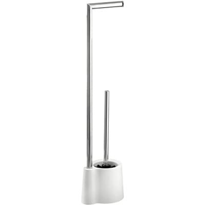 Wenko Conjunto de pé para o WC Avola branco suporte de escovas para WC, polipropileno, 13 x 70 x 16 cm, branco Wenko Conjunto de pé para o WC Avola branco suporte de escovas para WC, polipropileno, 13 x 70 x 16 cm, branco