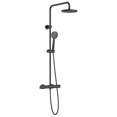 Roca Coluna de chuveiro termostática Victoria BASIC, Versão Nova Acabamento, Preto Fosco Roca Coluna de chuveiro termostática Victoria BASIC, Versão Nova Acabamento, Preto Fosco