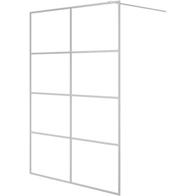 vidaXL Divisória de chuveiro vidro ESG e prateado 140 x 195 cm vidaXL Divisória de chuveiro vidro ESG e prateado 140 x 195 cm