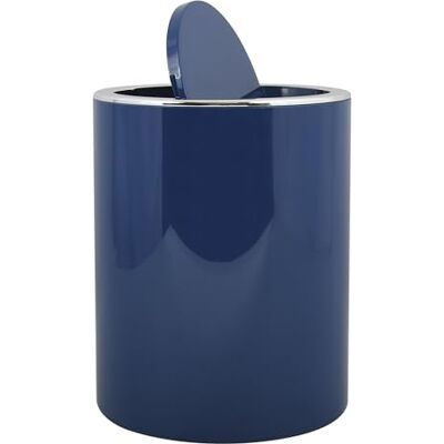 MSV Papeleira de pedal Kamaka com tampa basculante, capacidade 6 l, ideal para casas de banho dimensões Ø 18,5 x 26 cm azul escuro MSV Papeleira de pedal Kamaka com tampa basculante, capacidade 6 l, ideal para casas de banho dimensões Ø 18,5 x 26 cm azul escuro