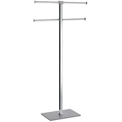 Gedy Rainbow Toalheiro de pé para casa de banho com 2 braços, verde-cromado, aço INOX e resinas termoplásticas, barras móveis, 40,6 x 15,5 x 83,9 Gedy Rainbow Toalheiro de pé para casa de banho com 2 braços, verde-cromado, aço INOX e resinas termoplásticas, barras móveis, 40,6 x 15,5 x 83,9