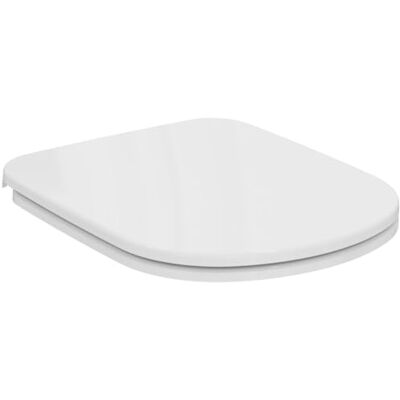 Ideal Standard Gemma 2 assento WC, design plano em D, branco (Alpin) Assento de sanita fabricado com material durável, Ideal Standard Gemma 2 assento WC, design plano em D, branco (Alpin) Assento de sanita fabricado com material durável,