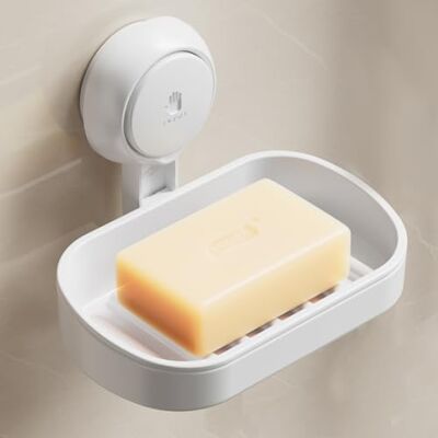 TAILI Saboneteira de casa de banho, suporte de sucção para sabão de 3 kg para casa de banho, banheira, montado na parede, impermeável, sem perfuração, saboneteira duche removível, copo de sucção para TAILI Saboneteira de casa de banho, suporte de sucção para sabão de 3 kg para casa de banho, banheira, montado na parede, impermeável, sem perfuração, saboneteira duche removível, copo de sucção para