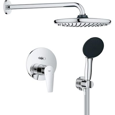 Grohe Start Edge Sistema de chuveiro embutido (chuveiro mural Vitalio Start 250 1 jato, teleduche Vitalio Start 110 2 jatos, flexo 1500 mm, cromado) Grohe Start Edge Sistema de chuveiro embutido (chuveiro mural Vitalio Start 250 1 jato, teleduche Vitalio Start 110 2 jatos, flexo 1500 mm, cromado)