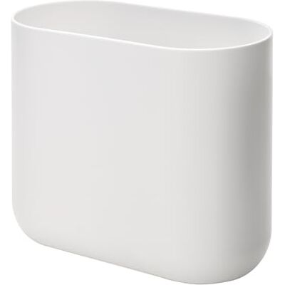 InterDesign Cade Caixote de lixo para o banheiro ou a cozinha, pequena papeleira de plástico, branco, 26,8 cm x 14,0 cm x 24,8 cm InterDesign Cade Caixote de lixo para o banheiro ou a cozinha, pequena papeleira de plástico, branco, 26,8 cm x 14,0 cm x 24,8 cm