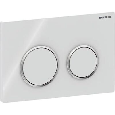 Geberit Botão Kappa21, para duplo volume de descarga: Branco/cromado brilhante/branco (115.240.KJ.1) Geberit Botão Kappa21, para duplo volume de descarga: Branco/cromado brilhante/branco (115.240.KJ.1)