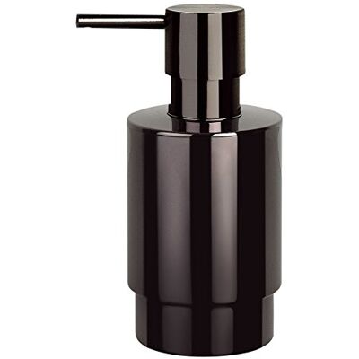 Spirella 14,2 x 7 x 6,5 cm, coleção preta Nyo, dispensador de sabão líquido, aço inoxidável Spirella 14,2 x 7 x 6,5 cm, coleção preta Nyo, dispensador de sabão líquido, aço inoxidável