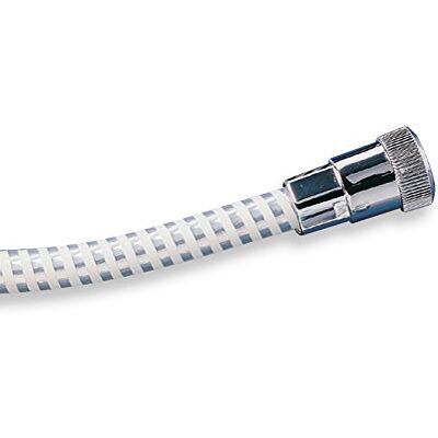 Tatay Mangueira de chuveiro Loop reforçada, 1,5 m, flexível de PVC, rosca universal G 1/2 ", branco cromado Tatay Mangueira de chuveiro Loop reforçada, 1,5 m, flexível de PVC, rosca universal G 1/2 ", branco cromado