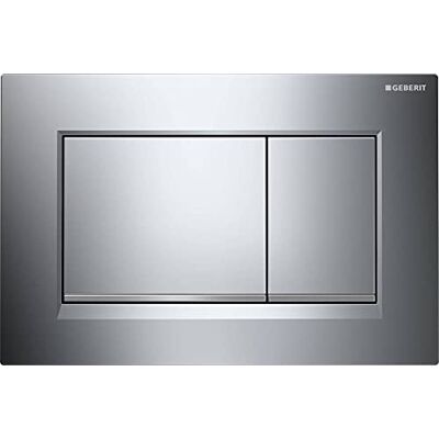 Geberit Placa de acionamento Sigma30, para sistema de 2 cisternas, , cor: Cromado de alto brilho Geberit Placa de acionamento Sigma30, para sistema de 2 cisternas, , cor: Cromado de alto brilho