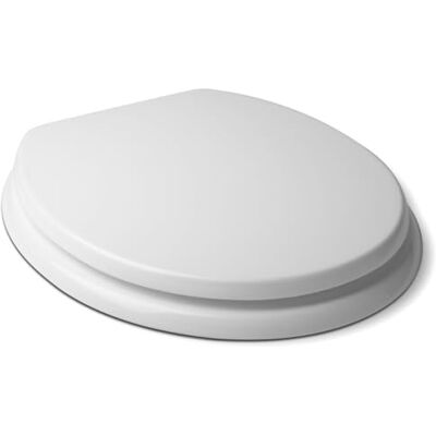 Tatay Tampa WC Fibra de Madeira Tampa de Sanita Elegante de Grande Resistência Tampa de Sanita de Fácil Montagem e Longa Duração Parafusos Incluídos Forma Oval Modelo Luxory Branco Tatay Tampa WC Fibra de Madeira Tampa de Sanita Elegante de Grande Resistência Tampa de Sanita de Fácil Montagem e Longa Duração Parafusos Incluídos Forma Oval Modelo Luxory Branco