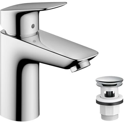 Hansgrohe Logis torneira lavatório com esvaziador Push-Open, torneira monocomando lavatório 93 mm, misturador monocomando lavatório poupança de água (EcoSmart), crómio, Hansgrohe Logis torneira lavatório com esvaziador Push-Open, torneira monocomando lavatório 93 mm, misturador monocomando lavatório poupança de água (EcoSmart), crómio,