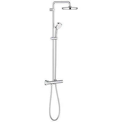 Grohe Tempesta Cosmopolitan 210 Sistema de duche com termostato, chuveiro alto de 210 mm e chuveiro de mão de 100 mm, com dois jatos e acabamento cromado (Ref. ) Grohe Tempesta Cosmopolitan 210 Sistema de duche com termostato, chuveiro alto de 210 mm e chuveiro de mão de 100 mm, com dois jatos e acabamento cromado (Ref. )