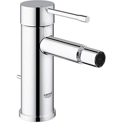 Grohe Essence Torneiras de bidé, poupança de água (ar com rótula orientável, com esvaziador automático de haste, 15 cm de altura, com ferramenta 3 em 1), aço inoxidável (SuperSteel), Grohe Essence Torneiras de bidé, poupança de água (ar com rótula orientável, com esvaziador automático de haste, 15 cm de altura, com ferramenta 3 em 1), aço inoxidável (SuperSteel),