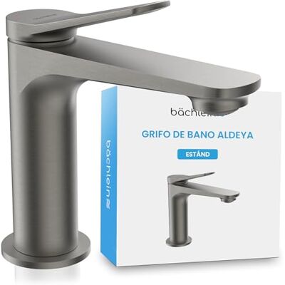 Bächlein Torneira de casa de banho Aldeya de design moderno torneira monocomando com cartucho de cerâmica durável e kit de montagem torneira de casa de banho antracite Bächlein Torneira de casa de banho Aldeya de design moderno torneira monocomando com cartucho de cerâmica durável e kit de montagem torneira de casa de banho antracite