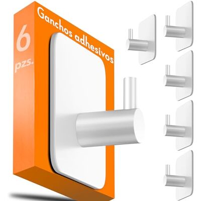 4smile Colgador toalheiros de casa de banho sem perfuração conjunto de 6, aço inoxidável ganchos adesivos para parede, cabides autoadesivos fortes para casa de banho, cozinha, roupão, trapos 4smile Colgador toalheiros de casa de banho sem perfuração conjunto de 6, aço inoxidável ganchos adesivos para parede, cabides autoadesivos fortes para casa de banho, cozinha, roupão, trapos