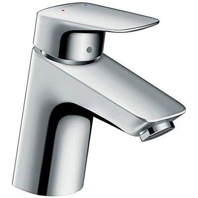 Hansgrohe Logis torneira lavatório sem válvula de escoamento, torneira monocomando lavatório 67 mm, misturador monocomando lavatório poupança de água (EcoSmart), crómio, Hansgrohe Logis torneira lavatório sem válvula de escoamento, torneira monocomando lavatório 67 mm, misturador monocomando lavatório poupança de água (EcoSmart), crómio,