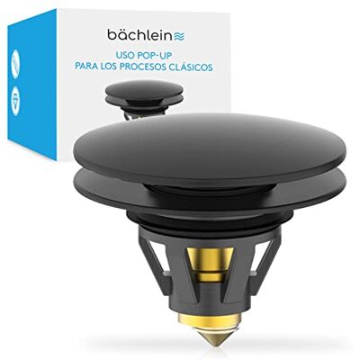 Bächlein Tampa universal pop up para lavatório com válvula (40 mm, com filtro para o cabelo), cor preto fosco Bächlein Tampa universal pop up para lavatório com válvula (40 mm, com filtro para o cabelo), cor preto fosco