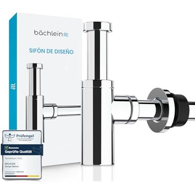 Bächlein Sifão universal de design cromado para lavatórios e lavatórios conjunto de drenagem armadilha com abertura de limpeza + Instruções de Instalação sifão de design, sifão de canalização Bächlein Sifão universal de design cromado para lavatórios e lavatórios conjunto de drenagem armadilha com abertura de limpeza + Instruções de Instalação sifão de design, sifão de canalização