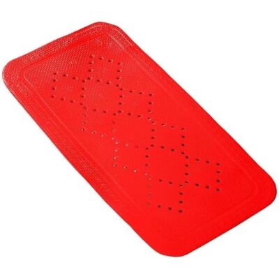 Spirella Tapete de banho de espuma de PVC Alasca Antiderrapante com ventosas e orifícios de drenagem, antimofo vermelho 71 x 36 cm Spirella Tapete de banho de espuma de PVC Alasca Antiderrapante com ventosas e orifícios de drenagem, antimofo vermelho 71 x 36 cm