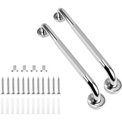 supregear Guiadores casa de banho para idosos (2 peças), pega do chuveiro e casa de banho antiderrapantes em aço inoxidável 304, alça de segurança assistência para incapacitados, 25 cm supregear Guiadores casa de banho para idosos (2 peças), pega do chuveiro e casa de banho antiderrapantes em aço inoxidável 304, alça de segurança assistência para incapacitados, 25 cm