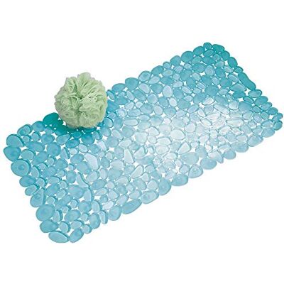 InterDesign Pebblz Tapete para casa de banho, azul InterDesign Pebblz Tapete para casa de banho, azul