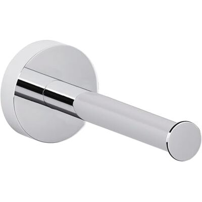 tesa Suporte de rolos para rolo de substituição Smooz, suporte de papel higiénico cromado e inoxidável para montar sem perfuração, impermeável, inclui solução adesiva de montagem tesa Suporte de rolos para rolo de substituição Smooz, suporte de papel higiénico cromado e inoxidável para montar sem perfuração, impermeável, inclui solução adesiva de montagem