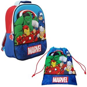 Marvel Avengers Mochila e bolsa de ginásio, design Captain America Hulk Iron Man Thor mochila escolar infantil, mochila de viagem, presente crianças Marvel Avengers Mochila e bolsa de ginásio, design Captain America Hulk Iron Man Thor mochila escolar infantil, mochila de viagem, presente crianças