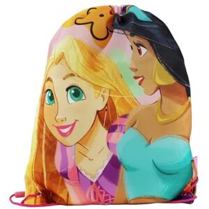 Disney Princesas mochila de ginásio, Rapunzel e Jasmine mochila escolar, mochila cordas infantis, mala de bagagem, mochila saco de viagem, presente para meninas, multicolorido Disney Princesas mochila de ginásio, Rapunzel e Jasmine mochila escolar, mochila cordas infantis, mala de bagagem, mochila saco de viagem, presente para meninas, multicolorido
