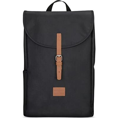 Johnny Urban Mochila em preto/castanho para homem e mulher Liam de PET reciclado Morral do quotidiano unissexo de 13 litros hidrofuga com bolsa para portátil Johnny Urban Mochila em preto/castanho para homem e mulher Liam de PET reciclado Morral do quotidiano unissexo de 13 litros hidrofuga com bolsa para portátil