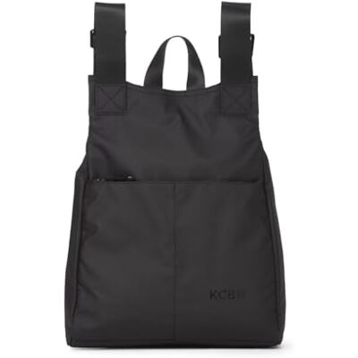 KCB Mochila anti-roubo grande dupla design seguro e espaçoso, bolsos multiusos com fecho de correr, material resistente, alças ajustáveis, 100% vegano, Preto KCB Mochila anti-roubo grande dupla design seguro e espaçoso, bolsos multiusos com fecho de correr, material resistente, alças ajustáveis, 100% vegano, Preto