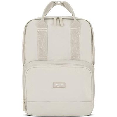 LARKSON Mochila mulher e homem bege Nº 6 para trabalho, universidade e escola pequeno e elegante compartimento para portátil repelente de água LARKSON Mochila mulher e homem bege Nº 6 para trabalho, universidade e escola pequeno e elegante compartimento para portátil repelente de água