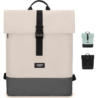 LARKSON Mochila Mulher e Homem Tammo Para Portáteis Trabalho, Universidade e Viagem Mochila Enrolável e Leve Repelente à Água, Tamanho único LARKSON Mochila Mulher e Homem Tammo Para Portáteis Trabalho, Universidade e Viagem Mochila Enrolável e Leve Repelente à Água, Tamanho único