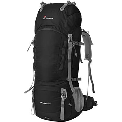 MOUNTAINTOP Mochila caminhada homem mulher 80 litros mochilas Trekking viagem impermeável multifuncional para acampar montanha escalada Diseñada para trekking y expediciones, cremalleras YKK, funda de lluvia, soporte lumbar reforzado cinturón acolchado MOUNTAINTOP Mochila caminhada homem mulher 80 litros mochilas Trekking viagem impermeável multifuncional para acampar montanha escalada Diseñada para trekking y expediciones, cremalleras YKK, funda de lluvia, soporte lumbar reforzado cinturón acolchado