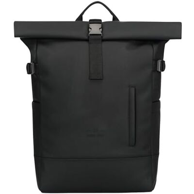 Johnny Urban Mochila mulher homem preto Harvey Large casual Rolltop 21 l para trabalho viagem une lazer desporto Sleek Series compartimento para portátil de até 16 polegadas Johnny Urban Mochila mulher homem preto Harvey Large casual Rolltop 21 l para trabalho viagem une lazer desporto Sleek Series compartimento para portátil de até 16 polegadas