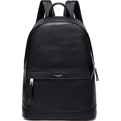 David Jones Bolsa Mochila Homem Mochila de Couro PU Macio Backpack Daypack Casual Bolsas de Mão e Ombro para Trabalho, Viagem, Escola, Universidade, Lazer, Elegante Preto David Jones Bolsa Mochila Homem Mochila de Couro PU Macio Backpack Daypack Casual Bolsas de Mão e Ombro para Trabalho, Viagem, Escola, Universidade, Lazer, Elegante Preto