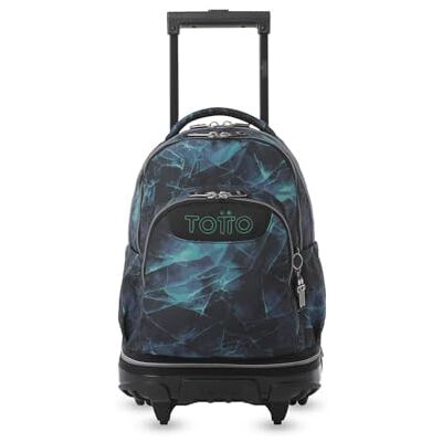 TOTTO Mochila escolar com rodas removíveis, modelo de giz, capacidade de 26 l, mochila PC de 15,4", bolso de garrafa, manípulo telescópico, costas ergonómicas e correias em S, Gelido TOTTO Mochila escolar com rodas removíveis, modelo de giz, capacidade de 26 l, mochila PC de 15,4", bolso de garrafa, manípulo telescópico, costas ergonómicas e correias em S, Gelido