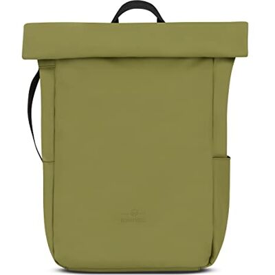 Johnny Urban Mochila de rolo para mulheres e homens azeitona Henry mochila dobrável de PU mate mochila para uso diário, repelente de água, flexível e com compartimento para portátil Johnny Urban Mochila de rolo para mulheres e homens azeitona Henry mochila dobrável de PU mate mochila para uso diário, repelente de água, flexível e com compartimento para portátil