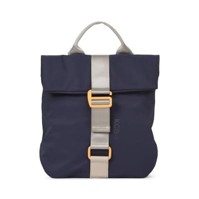 KCB Mochila anti-roubo pequena Chain seguro, 100% vegano, azul, Casual Design seguro e prático Bolsos multiusos com fecho de correr, material resistente, alças ajustáveis KCB Mochila anti-roubo pequena Chain seguro, 100% vegano, azul, Casual Design seguro e prático Bolsos multiusos com fecho de correr, material resistente, alças ajustáveis