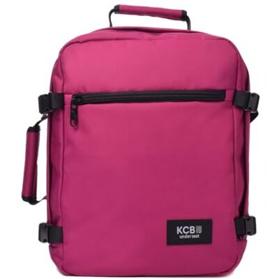 KCB Mochila Underseat Mala de mão low-cost mala de cabine de avião, bagagem de viagem para Ryanair, Vueling e Easyjet 100% vegano, cor chiclete KCB Mochila Underseat Mala de mão low-cost mala de cabine de avião, bagagem de viagem para Ryanair, Vueling e Easyjet 100% vegano, cor chiclete