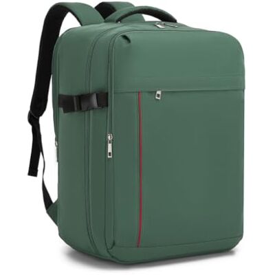 Kono Mochila viagem cabine avião 45 x 36 x 20, 32 L bagagem de mão, verde, clássico 0,61 kg Ligera, 3 Compartimentos, Apertura 180°, para Portátil 17,3", Banda para Trolley, Ideal para Viajes Cortos Kono Mochila viagem cabine avião 45 x 36 x 20, 32 L bagagem de mão, verde, clássico 0,61 kg Ligera, 3 Compartimentos, Apertura 180°, para Portátil 17,3", Banda para Trolley, Ideal para Viajes Cortos