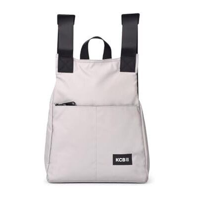 KCB Mochila anti-roubo pequena dupla design seguro e prático, bolsos multiusos com fecho de correr, material resistente, alças ajustáveis, 100% vegano, Bege, S KCB Mochila anti-roubo pequena dupla design seguro e prático, bolsos multiusos com fecho de correr, material resistente, alças ajustáveis, 100% vegano, Bege, S